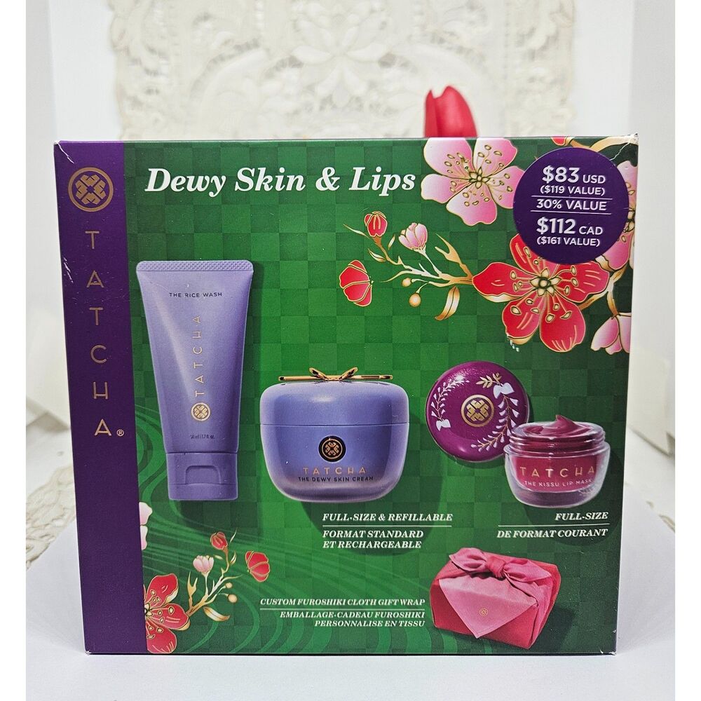 Tatcha Dewy Skin & Lips Hydrating Skincare Set